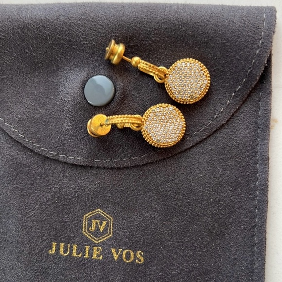 Fleur-de-Lis Hoop & Charm Earring - Picture 4 of 5